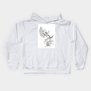 Cat turnskin and wolves. Kids Hoodie